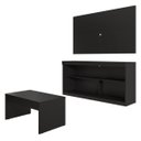 Ver imagem 2 de Rack C/Painel TV Até 47 Pol Mesa Centro Inovare Multimóveis Preto Acetinado