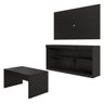 Rack C/Painel TV Até 47 Pol Mesa Centro Inovare Multimóveis Preto Acetinado - 2