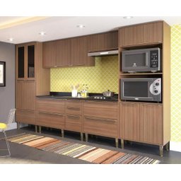 Cozinha Completa Multimóveis com 6 peças Calábria 5451 Nogueira - 5
