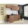 Cozinha Compacta Multimóveis com 4 peças Calábria 5460 Nogueira - 4