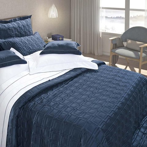 Colcha Solteiro King 300 Fios Constantine - Marken Fassi Preta