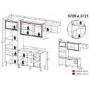 Ver imagem 3 de Cozinha Compacta Multimóveis Toscana 5720 Argila/Branco com Balcão para piá e paneleiro torre