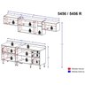 Cozinha Completa Multimóveis com 5 peças Calábria 5456 Nogueira - 3