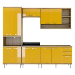 Cozinha Completa Multimóveis com 5 peças Sicília 5808 Argila/Amarelo - 2