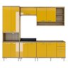 Cozinha Completa Multimóveis com 5 peças Sicília 5808 Argila/Amarelo - 2