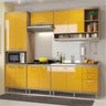 Cozinha Completa Multimóveis com 5 peças Sicília 5808 Argila/Amarelo - 1