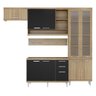 Cozinha Completa Multimóveis com 5 peças Sicília 5816 Argila/Preto - 2