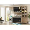 Cozinha Completa Multimóveis com 5 peças Sicília 5816 Argila/Preto - 4