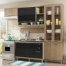 Cozinha Completa Multimóveis com 5 peças Sicília 5816 Argila/Preto - 1