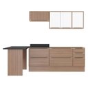 Ver imagem 2 de Cozinha Completa Multimóveis com 6 peças Calábria 5455R Nogueira/Branco