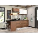 Ver imagem 4 de Cozinha Completa Multimóveis com 6 peças Calábria 5455R Nogueira/Branco