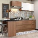 Ver imagem 1 de Cozinha Completa Multimóveis com 6 peças Calábria 5455R Nogueira/Branco