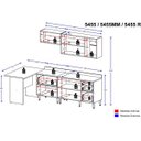 Ver imagem 3 de Cozinha Completa Multimóveis com 6 peças Calábria 5455R Nogueira/Branco