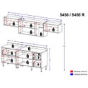 Ver imagem 3 de Cozinha Completa Multimóveis com 6 peças Calábria 5456R Nogueira/Branco