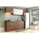 Ver imagem 4 de Cozinha Completa Multimóveis com 6 peças Calábria 5456R Nogueira/Branco
