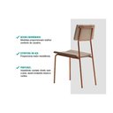 Ver imagem 2 de Kit 4 Cadeiras Sala Jantar Lou 1742 4 Uni Rose/linho Areia - Carraro