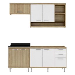 Cozinha Compacta Completa Multimóveis com 4 peças Sicília 5810 Argila/Branco - 2