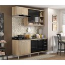 Ver imagem 1 de Cozinha Compacta Completa Multimóveis com 4 peças Sicília 5810 Argila/Preto