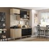 Cozinha Compacta Completa Multimóveis com 4 peças Sicília 5810 Argila/Preto - 4