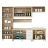 Cozinha Compacta Multimóveis Toscana 5722 -BRVD Argila/Branco com Balcão para piá e paneleiro - 5