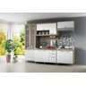 Cozinha Compacta Multimóveis Toscana 5722 -BRVD Argila/Branco com Balcão para piá e paneleiro - 4