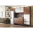 Ver imagem 4 de Cozinha Compacta Multimóveis com 4 peças Calábria 5458 Nogueira/Branco