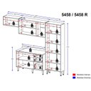 Ver imagem 3 de Cozinha Compacta Multimóveis com 4 peças Calábria 5458 Nogueira/Branco