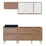 Cozinha Compacta Multimóveis com 4 peças Calábria 5459 Nogueira/Branco - 2