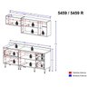 Cozinha Compacta Multimóveis com 4 peças Calábria 5459 Nogueira/Branco - 3