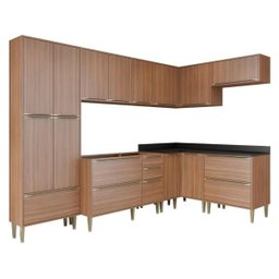 Cozinha Completa Multimóveis com 6 peças Calábria 5462 Nogueira - 2 Cozinha Completa Multimóveis com 6 peças Calábria 5462 Nogueira - 2