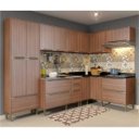 Ver imagem 1 de Cozinha Completa Multimóveis com 6 peças Calábria 5462 Nogueira