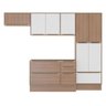 Cozinha Completa Multimóveis com 6 peças Calábria 5458R Nogueira/Branco - 2
