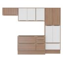 Ver imagem 2 de Cozinha Completa Multimóveis com 6 peças Calábria 5458R Nogueira/Branco
