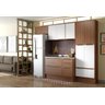 Cozinha Completa Multimóveis com 6 peças Calábria 5458R Nogueira/Branco - 4