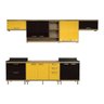 Cozinha Completa Multimóveis com 7 Peças Sicília 5800 Argila/Preto/Amarelo - 2