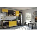 Ver imagem 4 de Cozinha Completa Multimóveis com 7 Peças Sicília 5800 Argila/Preto/Amarelo