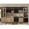 Cozinha Completa Multimóveis com 8 peças Sicília 5806 Argila/Preto - 1