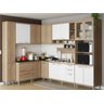 Cozinha Completa Multimóveis com 9 peças Sicília 5802 Argila/Branco - 1