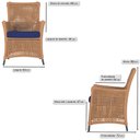 Ver imagem 2 de 4 Poltronas e 1 Mesa Igapó em Alumínio Pintura Preta Corda Náutica Estofado 10