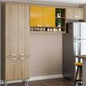Cozinha Multimóveis Sicília 3 Peças 5160 Argila/Amarelo - 1