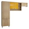 Cozinha Multimóveis Sicília 3 Peças 5160 Argila/Amarelo - 2