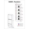 Paneleiro Multimóveis Calábria Duplo 5405R Nogueira/Branco com Rodapé - 2
