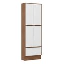 Ver imagem 1 de Paneleiro Multimóveis Calábria Duplo 5405R Nogueira/Branco com Rodapé