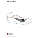 Ver imagem 5 de Cama Infantil Safira Mdf Branco Premium Multimóveis para Colchão 188 X 88cm