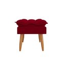 Ver imagem 4 de Puff Luxo Sofisticação Decorativa para Sala Sofisticada Premium Vermelho