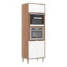 Paneleiro Multimóveis Calábria para Forno e Micro-ondas 5404Mf Nogueira/Branco - 1