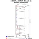 Ver imagem 2 de Paneleiro Multimóveis Calábria para Forno e Micro-ondas 5404Mf Nogueira/Branco