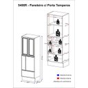 Ver imagem 2 de Paneleiro Multimóveis Calábria com Porta Tempero 5406R Nogueira/Branco com Rodapé