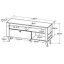 Ver imagem 3 de Rack Retrô para Tv até 55" 1,40m Montreal Ra1400 Art In Móveis - Montana