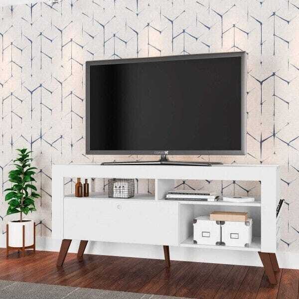 Rack Retrô para Tv até 55" 1,40m Montreal Ra1400 Art In Móveis - Branco